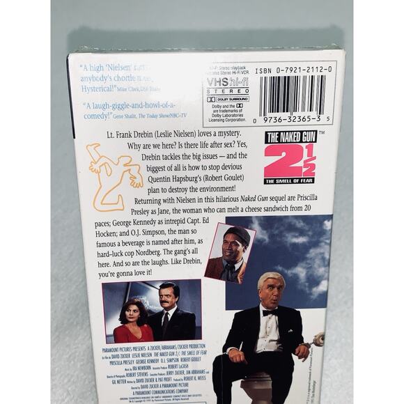 The Naked Gun 2 1/2 The Smell of Fear VHS 1991 Leslie Nielsen SEALED - Picture 5 of 6